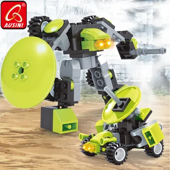 AUSINI 3in1 Deformirljiva Robot Igrače za Otroke Ustvarjalca Stavbe, Bloki, Opeke Izobraževalne Otroci Plaything Fantje Igrača Tovornjak Modela Avtomobila