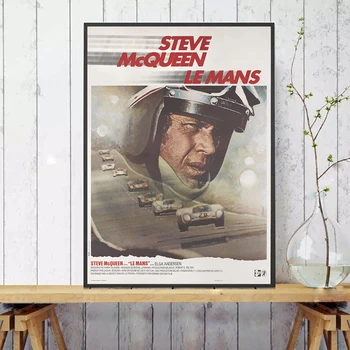 Klasični Filmski Plakati in fotografije Steve Le Mans Platno Stensko Slikarstvo v slikah, Dnevna Soba Doma Dekor Cuadros