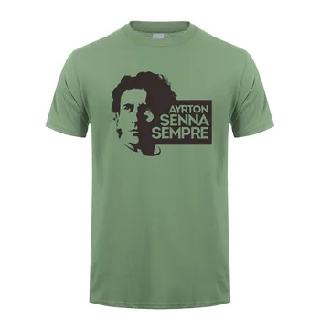 Novi Junak, Ayrton Senna Majica s kratkimi rokavi Moški Kratek Rokav Bombaža T-srajce Smešno igri Kul Človek Tshirt