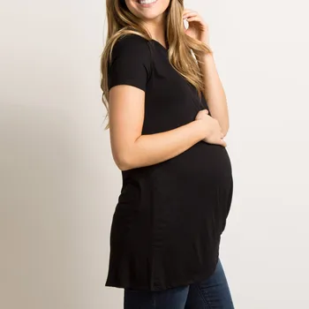 Poletje 2020 Porodniškega Oblačila Noseča Oblačila majica s kratkimi rokavi Ženske Porodniškega Nosečnosti Kratek Rokav Kravato T-shirt Porodniškega vrhovi M08#3
