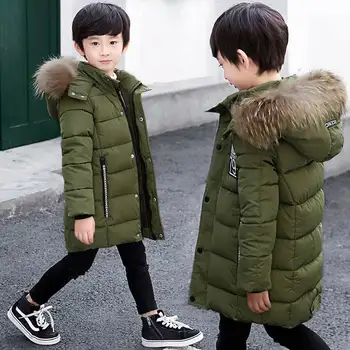 Otrok nositi debela navzdol plašč suknjič 2021 novo otrok debel zimski dolg odsek anti-sezona bombažno jakno bombaž jakna