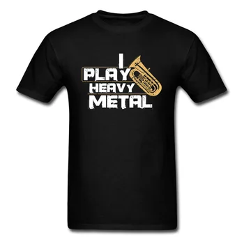 Vijolična T-shirt Za Moške sem Igral Težkih Kovin Tuba Majica Orkestralno Glasbo Ljubimec Vrhovi & Tees Prevelik Mens Pismo Tshirt Darilo Krpo