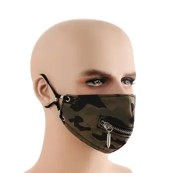 BONISKISS Prikrivanje Masko Outdoor, jahanje zadrgo usnje Dustproof prostem Maske Moški Ženske Obraz Ščit