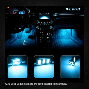 Wolflamp 9Pcs Ice Blue Canbus LED Notranjosti Avtomobila Luči Za 2001-2007 Toyota Highlander Zemljevid Svetlobe Dome Žarnice Žarnica registrske Tablice