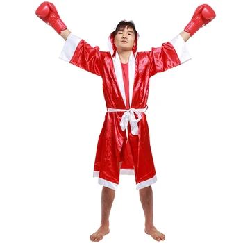Moški Boks Haljo MMA Boksarske Tekmo Muay Thai Moških Long Sleeve Hooded Plašč, Ogrinjalo Enotno Kostum