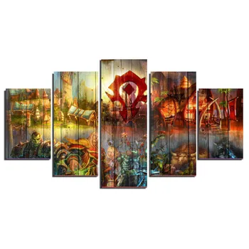 5 Plošči Igra World of Warcraft Sodobne Dom Dekoracijo Sten Slikarsko Platno Umetnosti HD Tiskanja Platno Stensko Sliko za Dekor