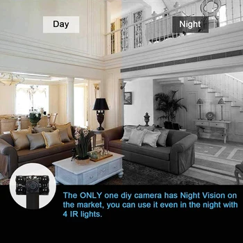 Mini Kamera, Wifi Full HD 1080P Brezžični skrite Night Vision Kamere Mikro Mini Skrivnost Cam Majhne Webcam Wifi IP Kamera