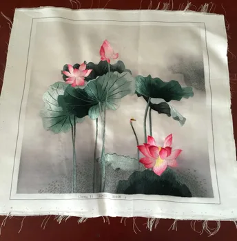 Ročno Čisto Svileni Šiv Vezenje Slikarstvo, Umetnost Dekor / Magnolija,Peony,Lotus flower,Japonska Chlorophytum,metulj ptice