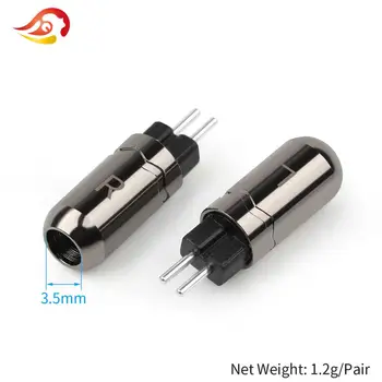 QYFANG Aluminij Zlitine Plug Audio Jack Rodij/Pozlačen Slušalke 0.78 mm Pin Žico Priključek za Napajalnik Za UM3X W4R UE18 Slušalke