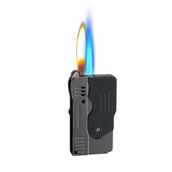 Jet Pištolo Dvojno Plamen Vžigalnika brez Požara Baklo Lažji Windproof Turbo Vžigalnike Butan Plin Kajenje Pribor za Moške Igrače