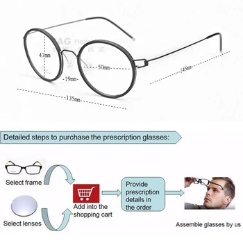 Blagovne znamke titana očal okvir moških okrogle očala okvir ženske optičnih očal okvir kratkovidnost računalnik okviri Nerd glasse
