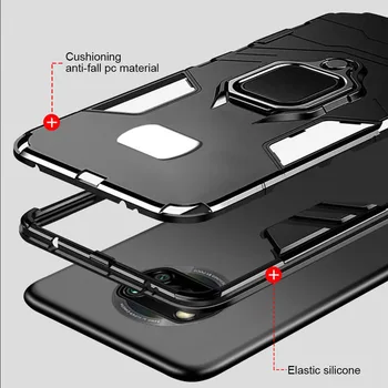Shockproof Magnetni Primeru Telefon Za Xiaomi Poco M3 Slim Hard Back Flip Prevleke Za Xiomi Xaomi Poko M3 X3 NFC Suniti 3M Pocom3 Oklep
