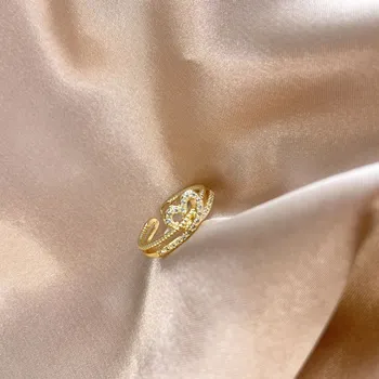 Zeojrlly Ženske Stranka Klasičnih Srce Obroči Ljubezen Breskev Srce Odpiranje Obroč Modni Dodatki Modni Prstan Preprosto elegantno 2020 nakit