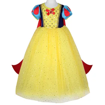 Disney Otroci Obleke za Dekleta Sneg Bel Kostum Princesa Obleko za noč Čarovnic, Božič Stranka Cos otroška Oblačila Novo Leto