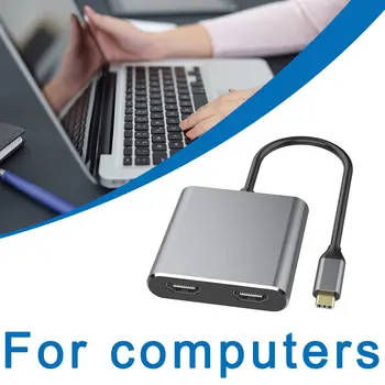 HDMI Tip C Adapter 4K C Dvojni HDMI, USB 3.0 Kabel za Polnjenje Vrata Pretvornik Za MacBook Za Samsung Galaxy Dex