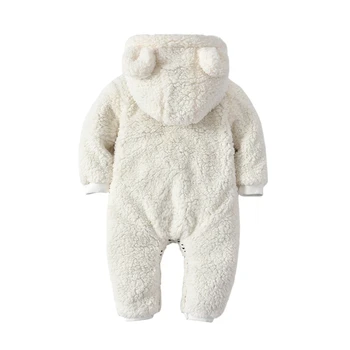 Novorojenega Dojenčka Baby Zimske Igralne Obleke Hooded Opozarjajo Priložnostne Bombaž Bebes Visoke Kakovosti Skokih Bele Jeseni Fant Dekle Obleke Romper