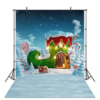 Pozimi Sneg Fotografija Ozadje Božič Santa Claus Čevlji Snežinke Otrok Portret Fotografski Studio Photoshoot Rekviziti