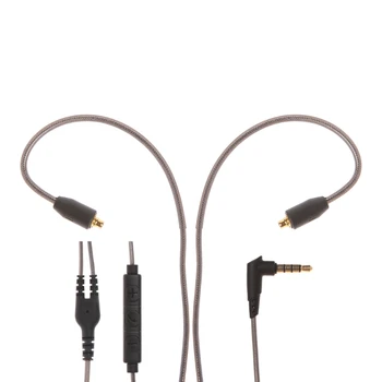 3,5 mm Slušalke Kabel Snemljiv MMCX Kabel Z MIKROFONOM Za Shure SE215 SE425 UE900