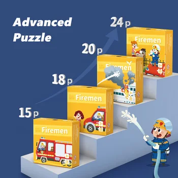 TOI 4-V-1 Napreden Puzzle Otrok, Zgodnje Izobraževanje Jigsaw logično Mišljenje Igre Sceno Uganke Nad 3 Leta Stari Otroci Darilo za Rojstni dan
