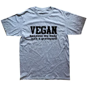 Smešno Priložnostne Veganska Rastlin Ljubitelj Živali Graphic T-Shirt Mens Kratki Rokavi Hip Hop Natisnjeni T Srajce Prevelik Ulične Vrh Tees