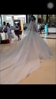 Vestido De Noiva Ensotek Kristalno Čipke Poročno Obleko 2021 Žogo Obleke Dubaj arabski Muslimani Poročne Obleke Poročne obleke haljo de mariage