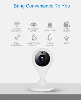 HYASIA Home Security Kamera Baby Monitor Smart WiFi Kamera Bebe Audio Snemanje Opazovanje HD Mini CCTV IP Kamera Brezžična 720P