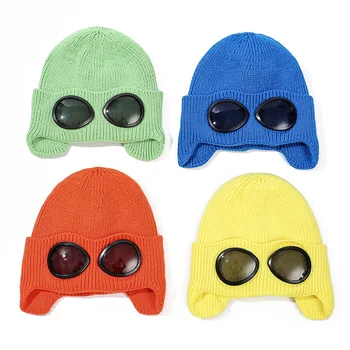Zimske kape za ženske, otroci nepremočljiva kapuco klobuk z očali kul balaclava 2020 Nov modni toplo skp zimske moške prvotni načrt