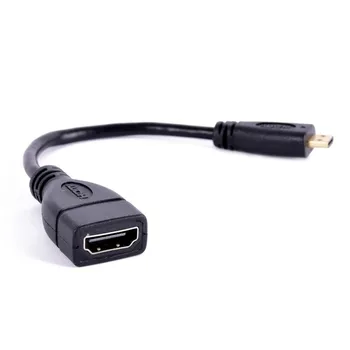 200pcs 15 cm Micro HDMI na HDMI moški-ženski Adapter Cable Converter za HDTV MAC PC 1080P