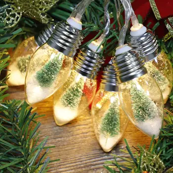 HHS Božič Snežinka Drevo luči Festoon Novo Leto na prostem LED Za Domači dnevni Sobi, poročni Počitnice Božično Dekoracijo 2021