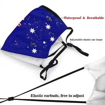 Avstralija Zastavo Masko Moški Ženske Anti Meglica Avstralski Ponos Masko Za Zaščito Respirator Stroj Usta Žarilna