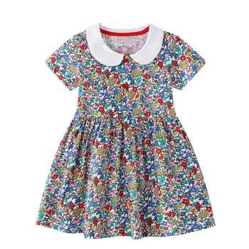 VIDMID baby dekleta poletje stranke obleke otroci bombaža, kratek rokav obleke, obleke, dekleta, otroci, Cvetlični, obleke, oblačila, W01