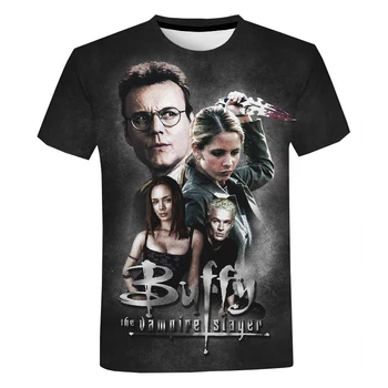 2020 Nov Prihod Buffy The Vampire Slayer 3D Print Majica s kratkimi rokavi Moški Ženske Poletje Moda Priložnostne Kratek Rokav Hip Hop T Shirt 2XS-5XL