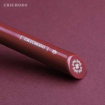 CHICHODO ličila ščetke-Razkošno Rdeče Rose serije-visoka kakovost siva podgana&konjske žime bronzer brush-obraz kozmetične orodje-naravni lasje