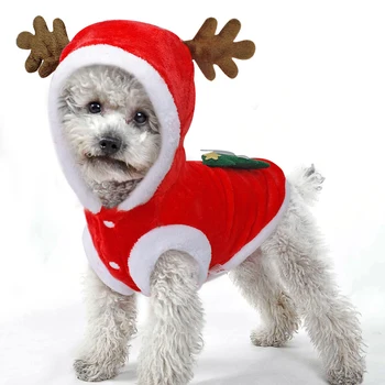 Božič Majhne pse Oblačila za Pse, Mačke Božiček Kostum Hišnih Mačk Oblačila Jakno Plašč hišni Ljubljenčki Kostume za Pug Chihuahua Yorkshire perro