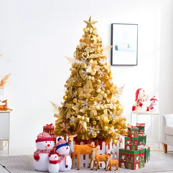 Strongwell Šifriranje Bor Zlato Božično Drevo, Umetne Božično Drevo Okraski Za Božično Dekoracijo Za Dom Dekor