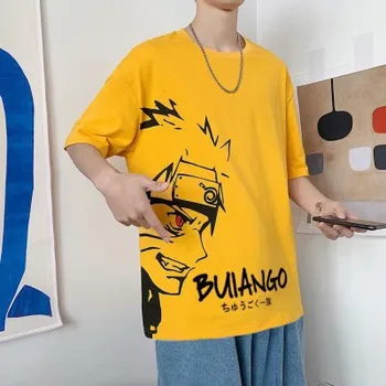 Nov poletni anime naruto majica harajuku prevelik T-shirt Moda priložnostne grafični človek T-shirt