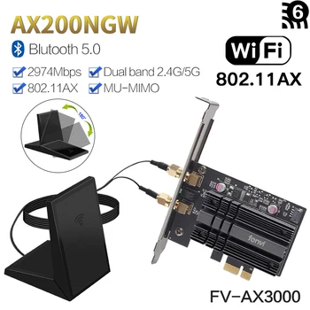 Dual Band 3000Mbps Brezžično WiFi Omrežje Sim Adapter Wi-Fi 6 AX200NGW 2.4 Gbps 802.11 ac/ax BT 5.0 Za Namizni Zmago 10