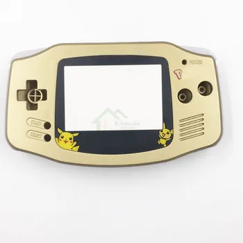 Zlato Barvo Lupine Stanovanj za Gameboy Advance za GBA Lupini Pokrivajo Primeru zamenjave s Plastično Zaslon Len in Gumbi
