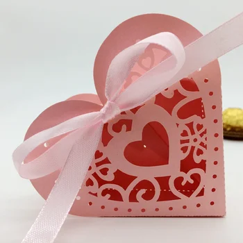 20PCS/set Valentinovo darilo čokoladni tartuf embalaža polje prazno srca v obliki čokolade polje prazno polje za čokolado