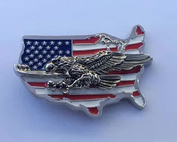Flying Eagle na ZDA Zemljevid Sponko Pasu, primerne za 4 cm wideth pasu z continous zalogi