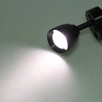 2Pieces 3W Čoln LED Žarometi, Notranjost Branje Svetloba Stenska Svetilka black 4000k