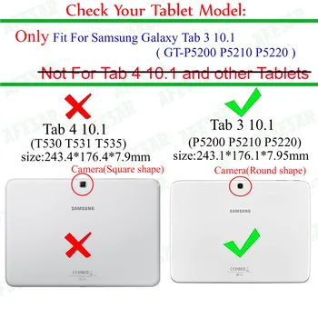 PROSTI Tovorni ultrathinsmart ohišje za Samsung GALAXY Tab 3 10.1 tableto gt-p5200 gt-p5210 tablet stojalo pokrov primeru auto sleep
