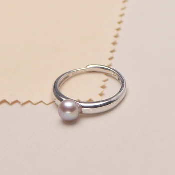 Moda Naravnih sladkovodnih Biserov Obroči Za Ženske Preprosto pearl Obroč Elegantno Nastavljiv Poročni Prstani