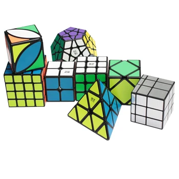 ZCUBE Snop 8PCS/Set Darilni Paket Qiyi XMD Magic Cube Nastavite 2x2x2 3x3x3 4x4x4 Ogledalo Hitrost Kocka Uganka Izobraževalne Igrače Za Otroke