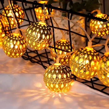 Božič LED Votlih Maroški Žogo Svetlobe Niz Božič Darilo Srečno Novo Leto 2021 Božični Okraski, Navidad 2020 Doma Dekor Kerst