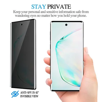 2pcs Polno Anti Vohun Kaljeno Steklo Za Samsung Galaxy S20 Ultra S20+ S10 S20 Opomba 10 Plus 9H Privacy Protection Zaslon Protecto