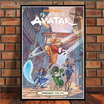 Avatar The Last Airbender Aang Boj Anime Umetnost Plakata Platno Slikarstvo Stensko Sliko Za Dom Dekor Plakatov in Fotografij