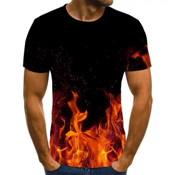 Priljubljena Moške Majice Kratek Rokav 3D Tiskanih Strele T-shirt Enolično Raindrop T-shirt Svoboden O-vratu Poletje, Mens Oblačila 6XL