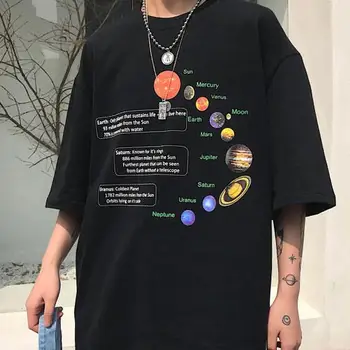 Kuakuayu HJN Plstar Kozmos Fashion Majica s kratkimi rokavi Solarni Sistem Okolij T Shirt Kul Prostor 3D Tiskanja Ženske Poletje Majica s kratkimi rokavi