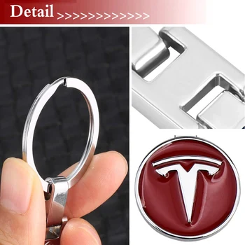 Nov Avto keychains 3D Kovinski Emblem Obesek za Avto Logotip ključe za Tesla Model 3 Model S Model X Model Y 2018 2019 2020